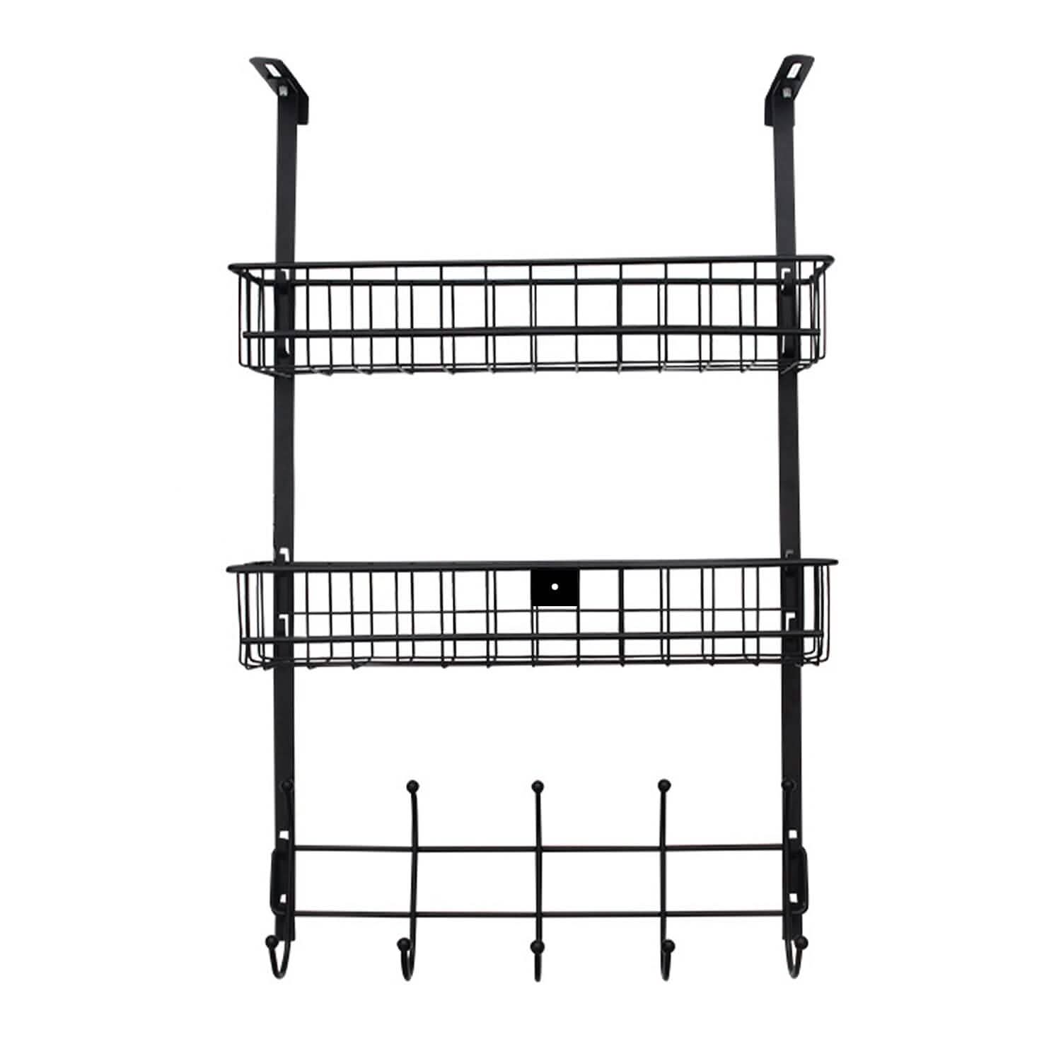 Over The Door Hooks Organizer Black Storage & Organization - Tophatter Daily Deals