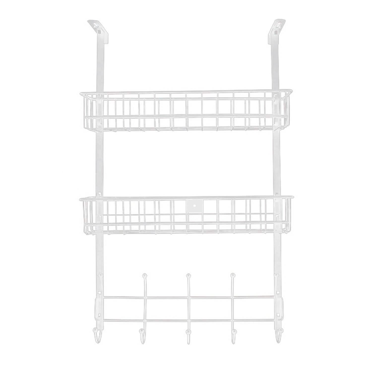 Over The Door Hooks Organizer Silver Storage & Organization - Tophatter Daily Deals