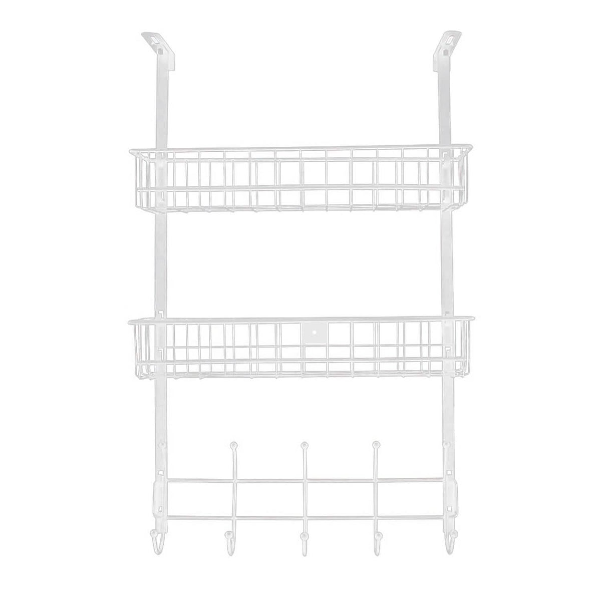 Over The Door Hooks Organizer Silver Storage & Organization - Tophatter Daily Deals