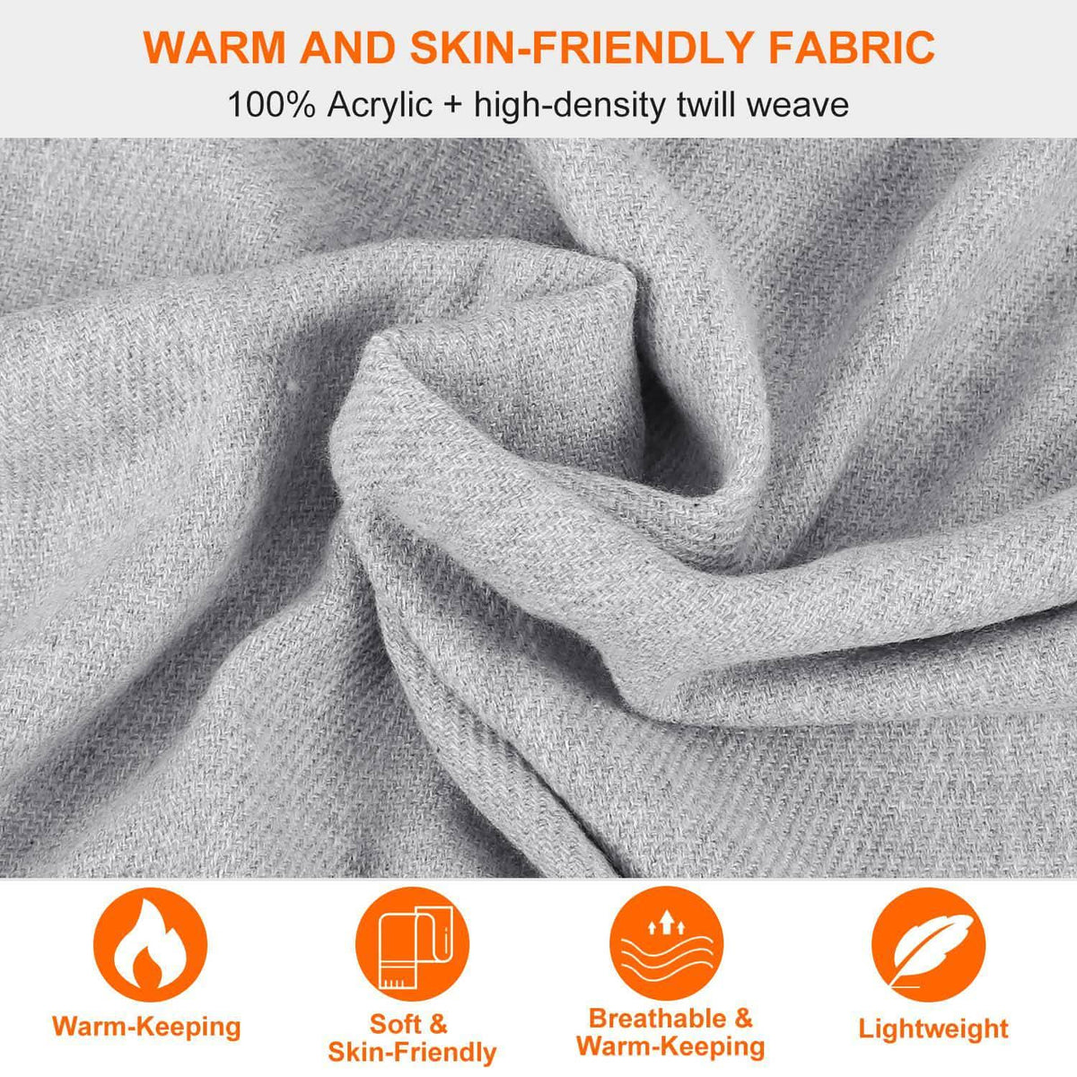 Oversize Cashmere Wool Shawl Wrap Blanket Gloves, Scarves & Earmuffs - Tophatter Daily Deals