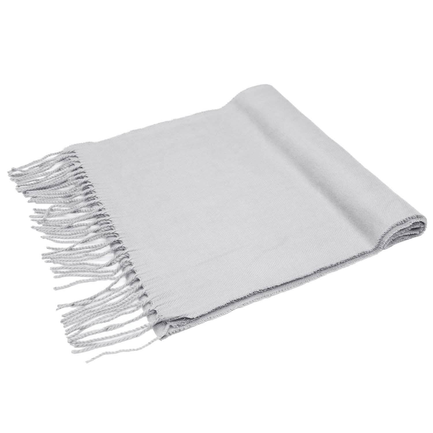 Oversize Cashmere Wool Shawl Wrap Blanket Light Gray Gloves, Scarves & Earmuffs - Tophatter Daily Deals