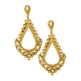Oversized Cut Out Cluster Vine Accented Teardrop Earrings Topaz Earrings - Tophatter Daily Deals