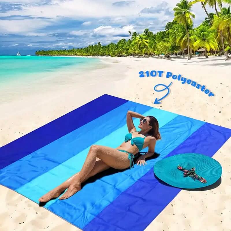 Oversized Waterproof Beach Blanket Outdoor Recreation - Tophatter Daily Deals
