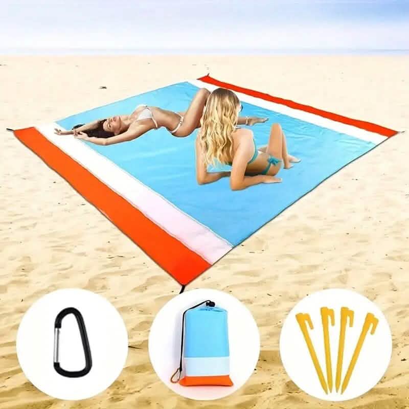 Oversized Waterproof Beach Blanket Orange Outdoor Recreation - Tophatter Daily Deals