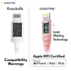 Overtime Apple MFi Certified iPhone Charger 6ft Long Nylon Braided Lightning Cable Charging Cable - Tophatter Daily Deals