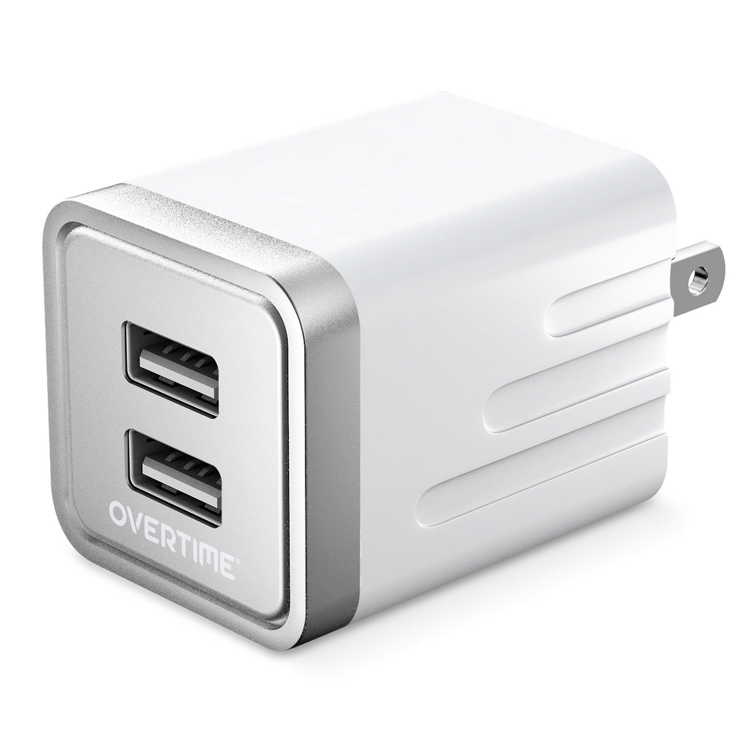 Overtime Dual USB Power Adapter Fast Charging Power Plug USB Power Adapter - Tophatter Daily Deals