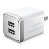 Overtime Dual USB Power Adapter Fast Charging Power Plug USB Power Adapter - Tophatter Daily Deals