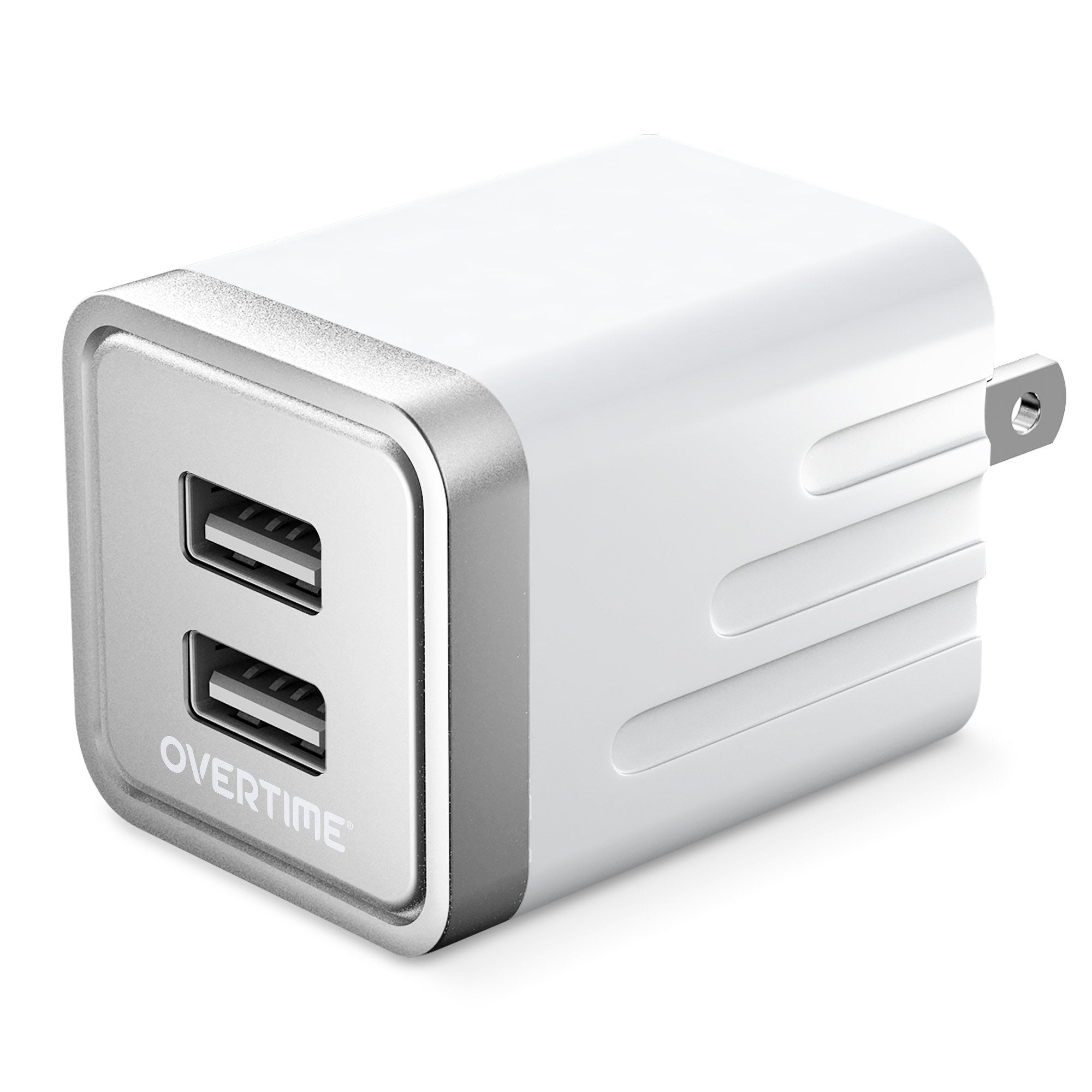 Overtime Dual USB Power Adapter Fast Charging Power Plug USB Power Adapter - Tophatter Daily Deals