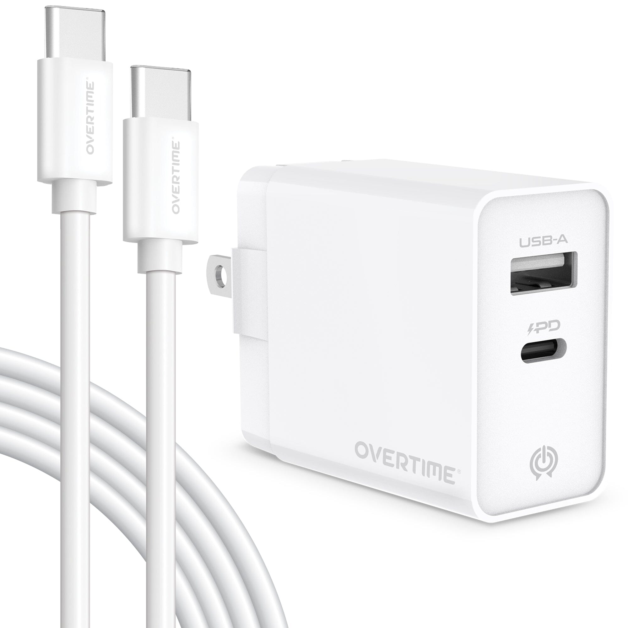 Overtime iPhone 15/Android Home Charging Kit Charging Cable - Tophatter Daily Deals