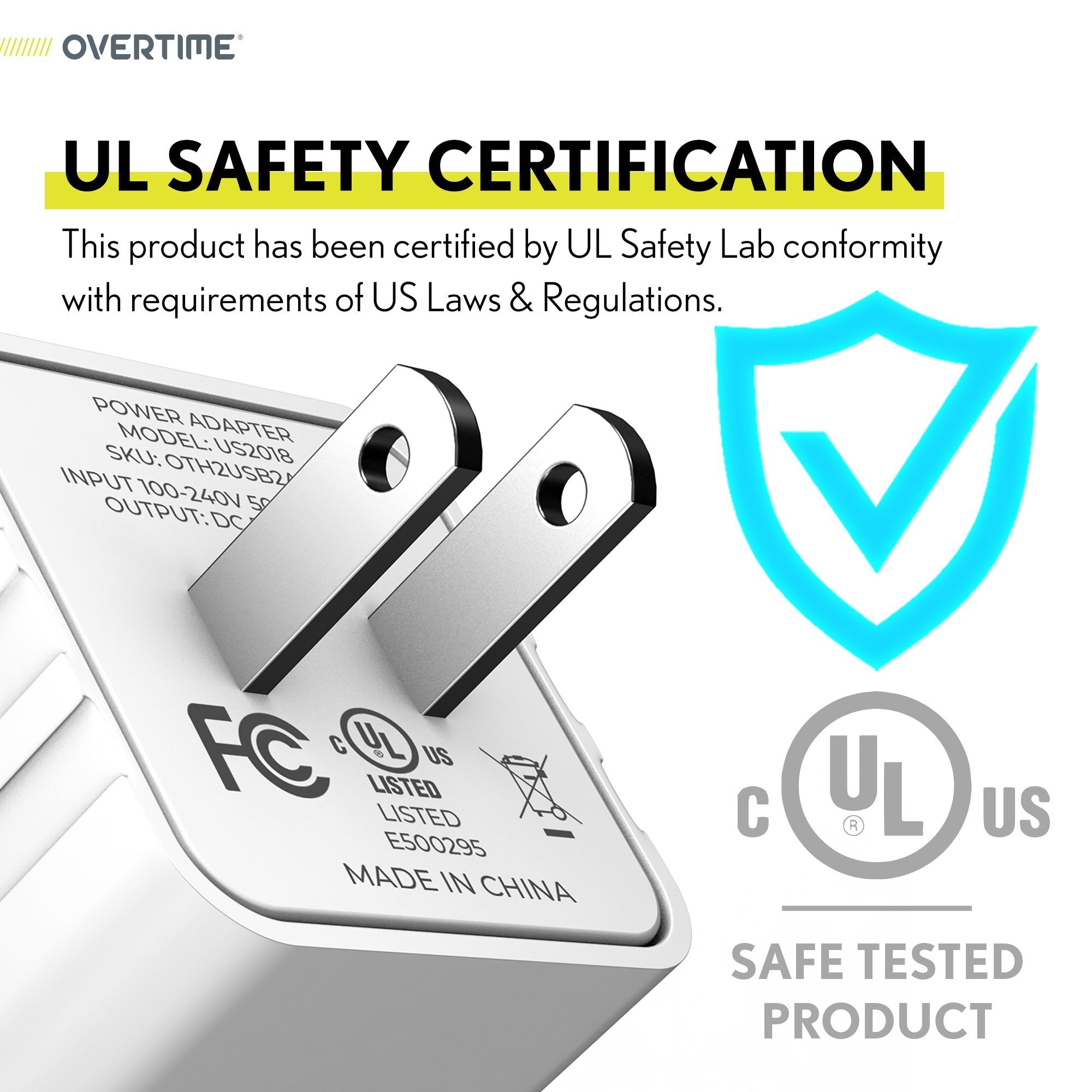 Overtime iPhone Charger Set | Apple MFi Certified Lightning Cable 6ft with Dual USB Wall Charger Adapter - White Charging Cable - Tophatter Daily Deals