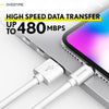 Overtime iPhone Charger Set | Apple MFi Certified Lightning Cable 6ft with Dual USB Wall Charger Adapter - White Charging Cable - Tophatter Daily Deals