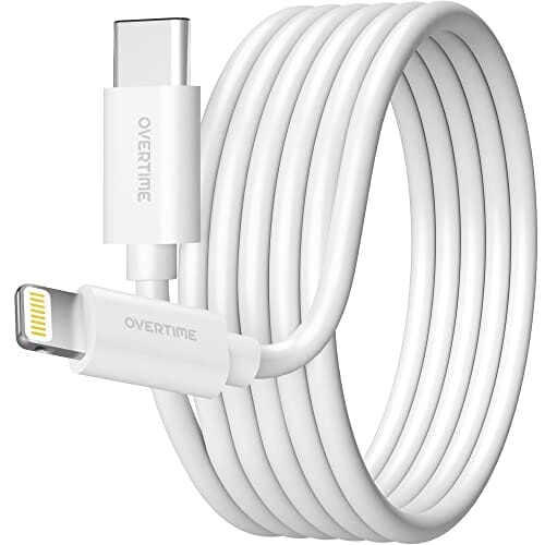 Overtime iPhone MFI Certified 10ft USB-C to Lightning Charging Cable Charging Cable - Tophatter Daily Deals