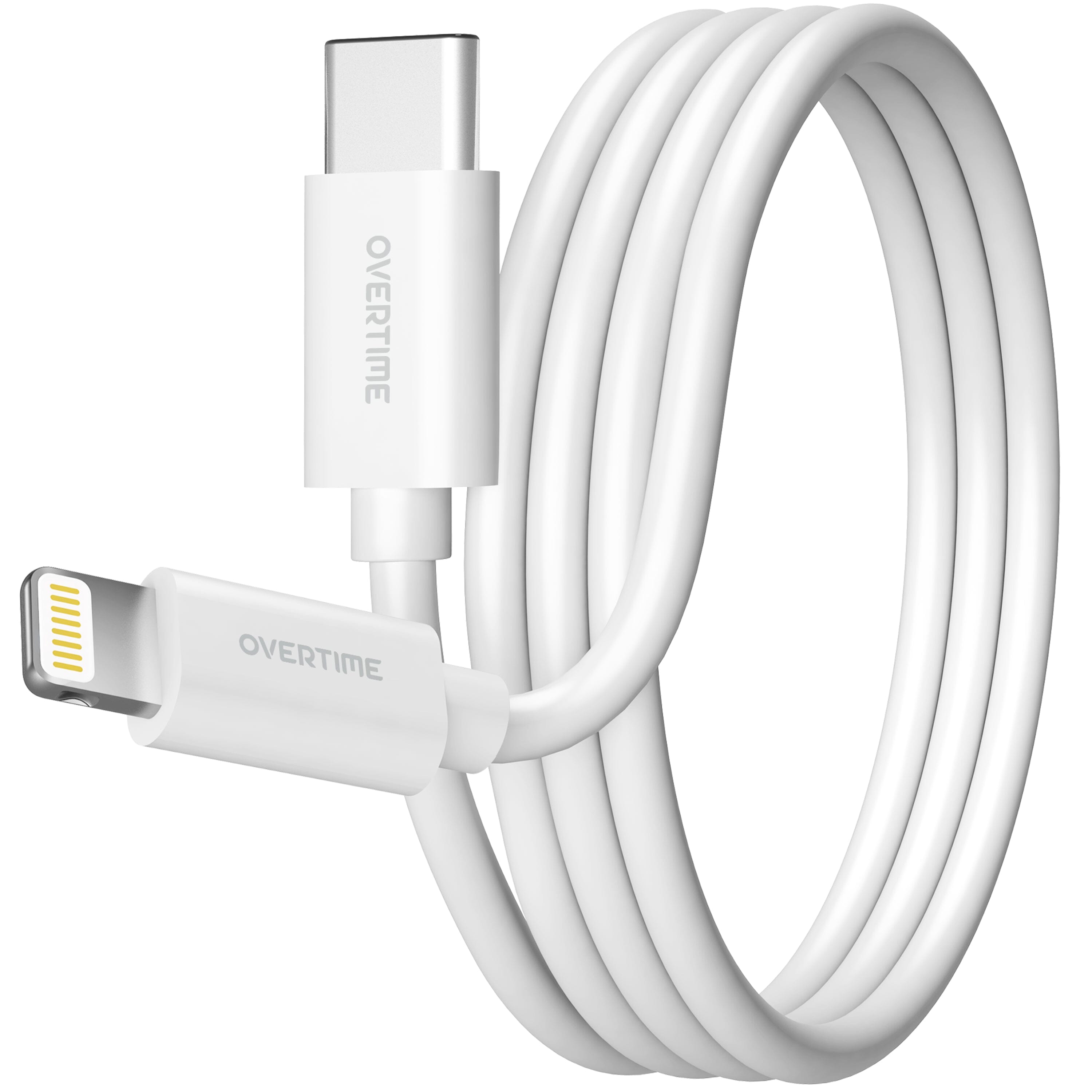 Overtime iPhone MFI Certified 6ft Smart USB-C to Lightning Cable Charging Cable - Tophatter Daily Deals