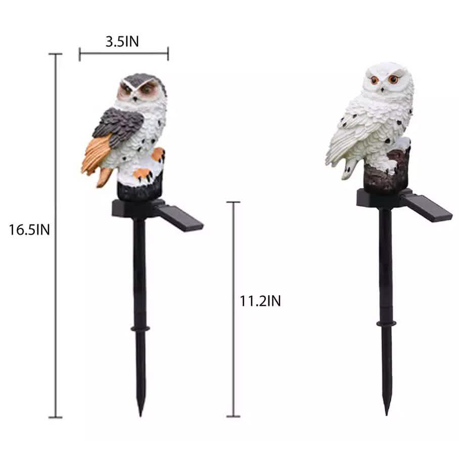 Owl Solar LED Lights with Decorative Stake Solar Outdoor Lights - Tophatter Daily Deals