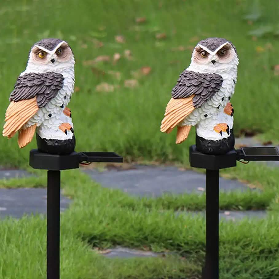 Owl Solar LED Lights with Decorative Stake Solar Outdoor Lights - Tophatter Daily Deals