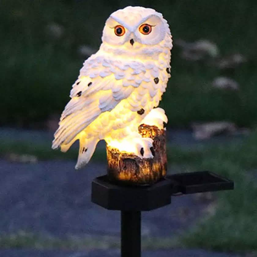 Owl Solar LED Lights with Decorative Stake Solar Outdoor Lights - Tophatter Daily Deals