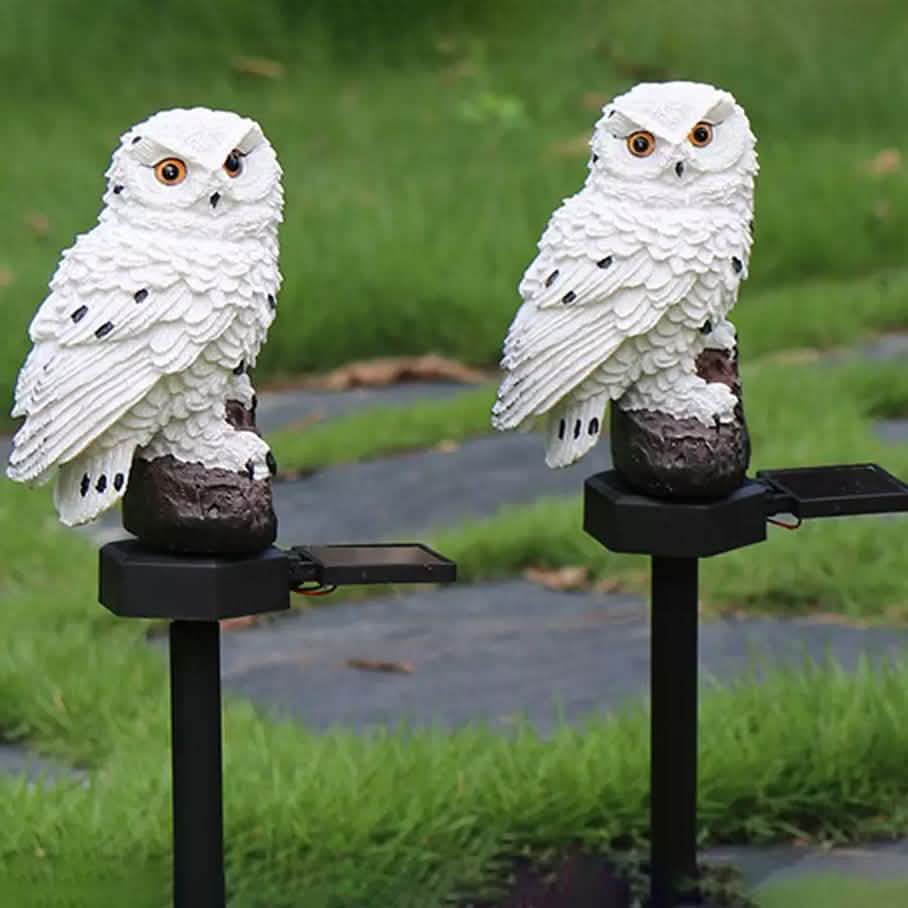 Owl Solar LED Lights with Decorative Stake Solar Outdoor Lights - Tophatter Daily Deals