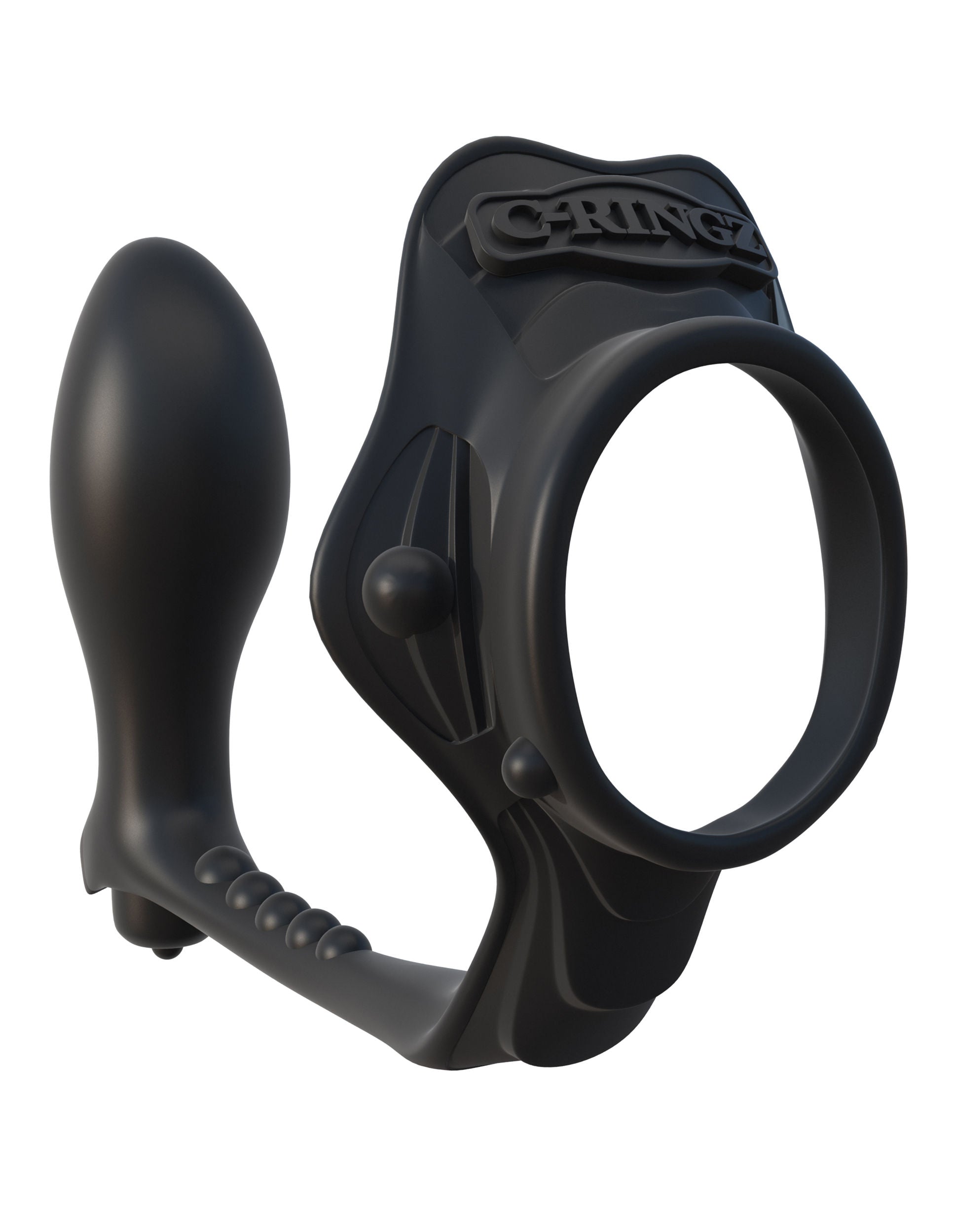 Fantasy Silicone Rock Hard Ass Gasm Performance C-Ring Black > Anal Range > Prostate Plugs - Tophatter Daily Deals