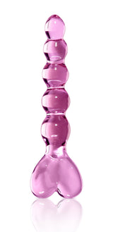 Icicles Pink Glass Massager with Heart Handle > Glass > Dildos - Tophatter Daily Deals