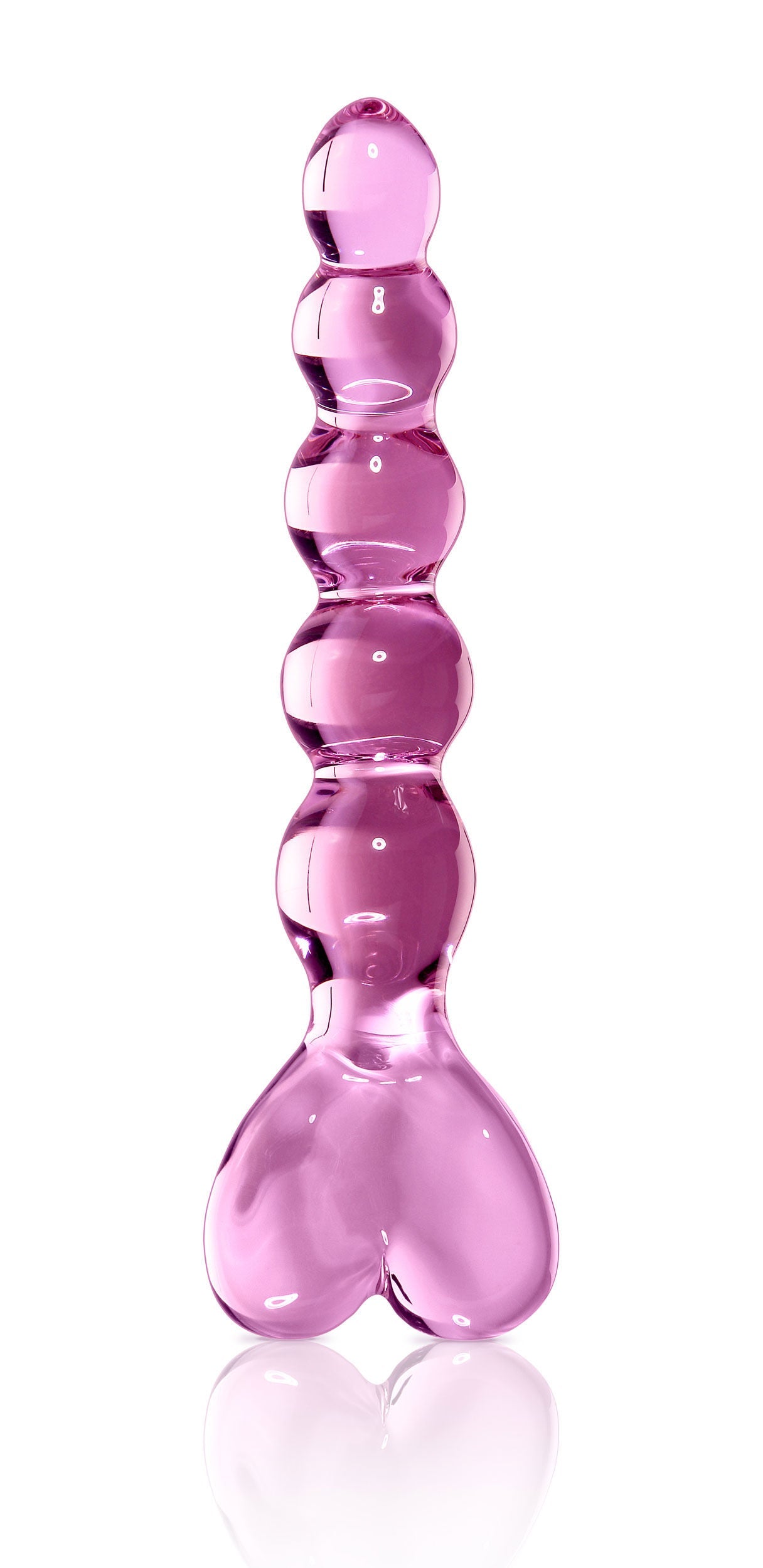 Icicles Pink Glass Massager with Heart Handle > Glass > Dildos - Tophatter Daily Deals