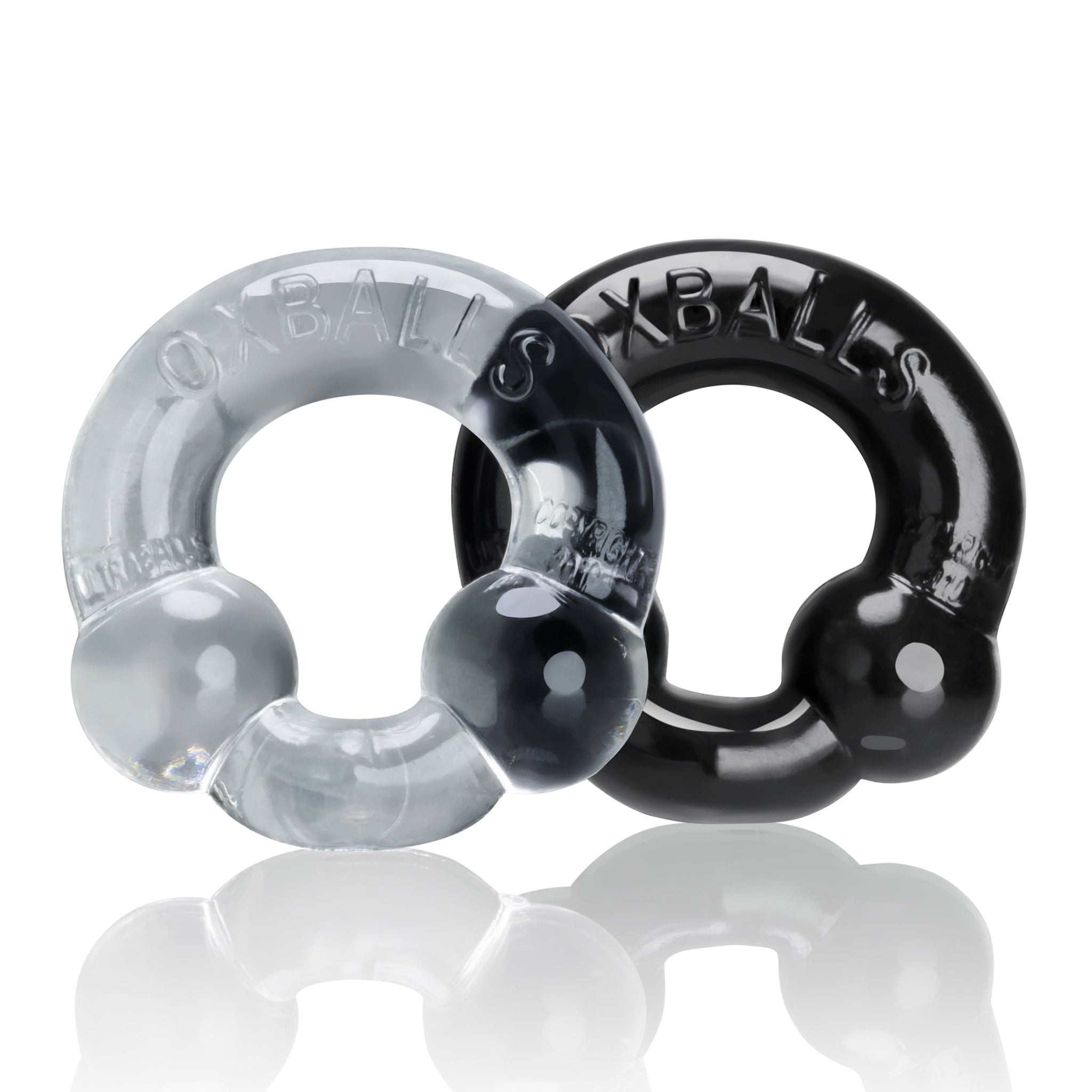 Ultraballs 2 Pack Cockring Black and Clear > Cock Ring > Sets - Tophatter Daily Deals