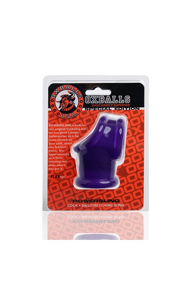 Oxballs - Powersling Cock Ring w/ Ball Stretcher - Purple Sex Toy - Tophatter Daily Deals