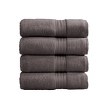 Cotton Terry Bath Towel Set - Cooper Collection Bath Towel (Pack of 4) Dark Grey Bath - Tophatter Daily Deals