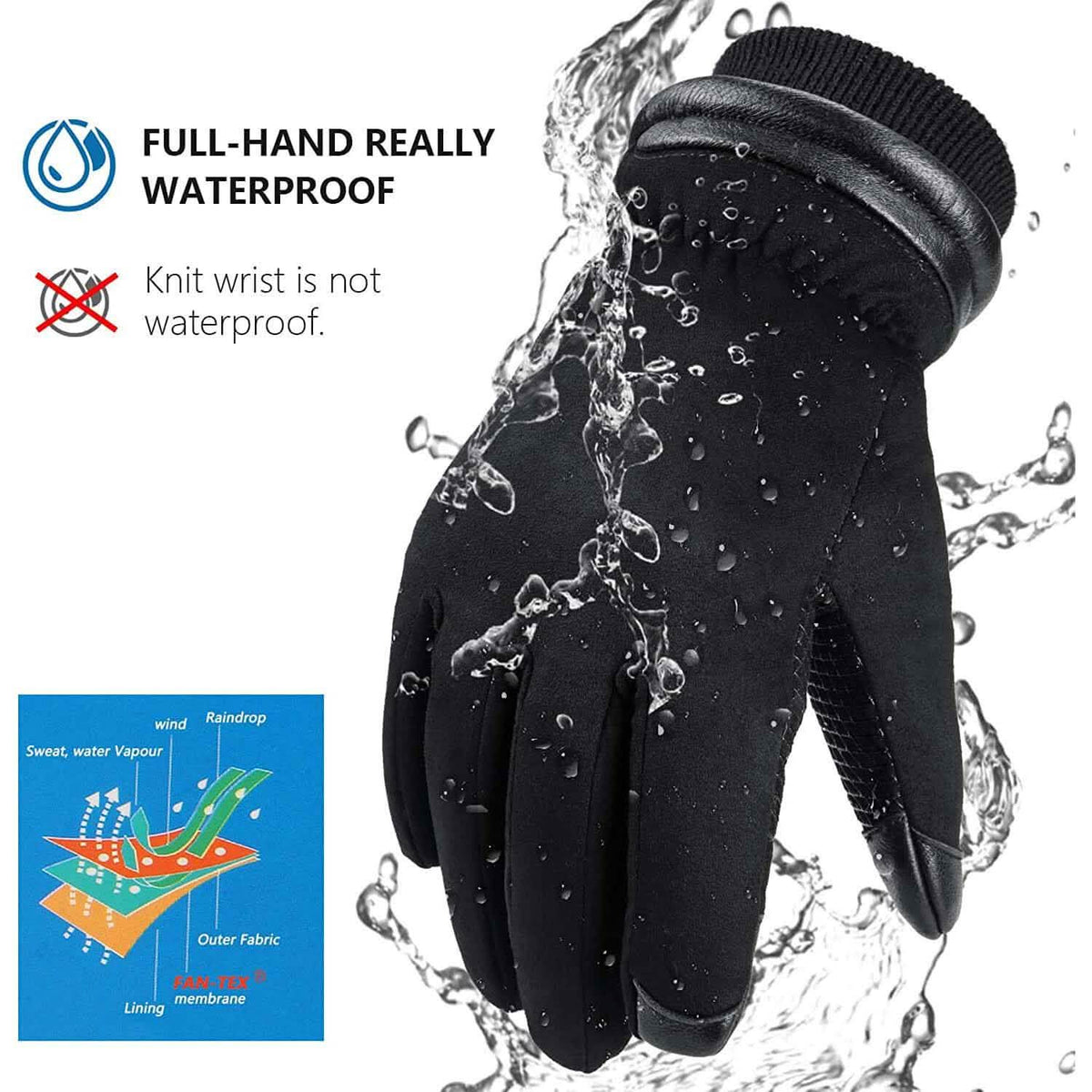 OZERO Waterproof Winter Gloves Outdoor Recreation - Tophatter Daily Deals