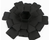 Hexagon Multi-Layer DIY Surprise Photo Album Box New Black - Tophatter Daily Deals