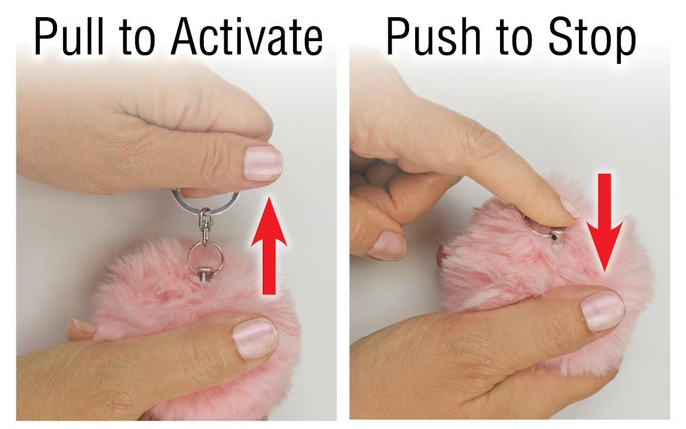 Puff Ball Cane Alarm - 120dB Personal Emergency Alert Alarm - Tophatter Daily Deals