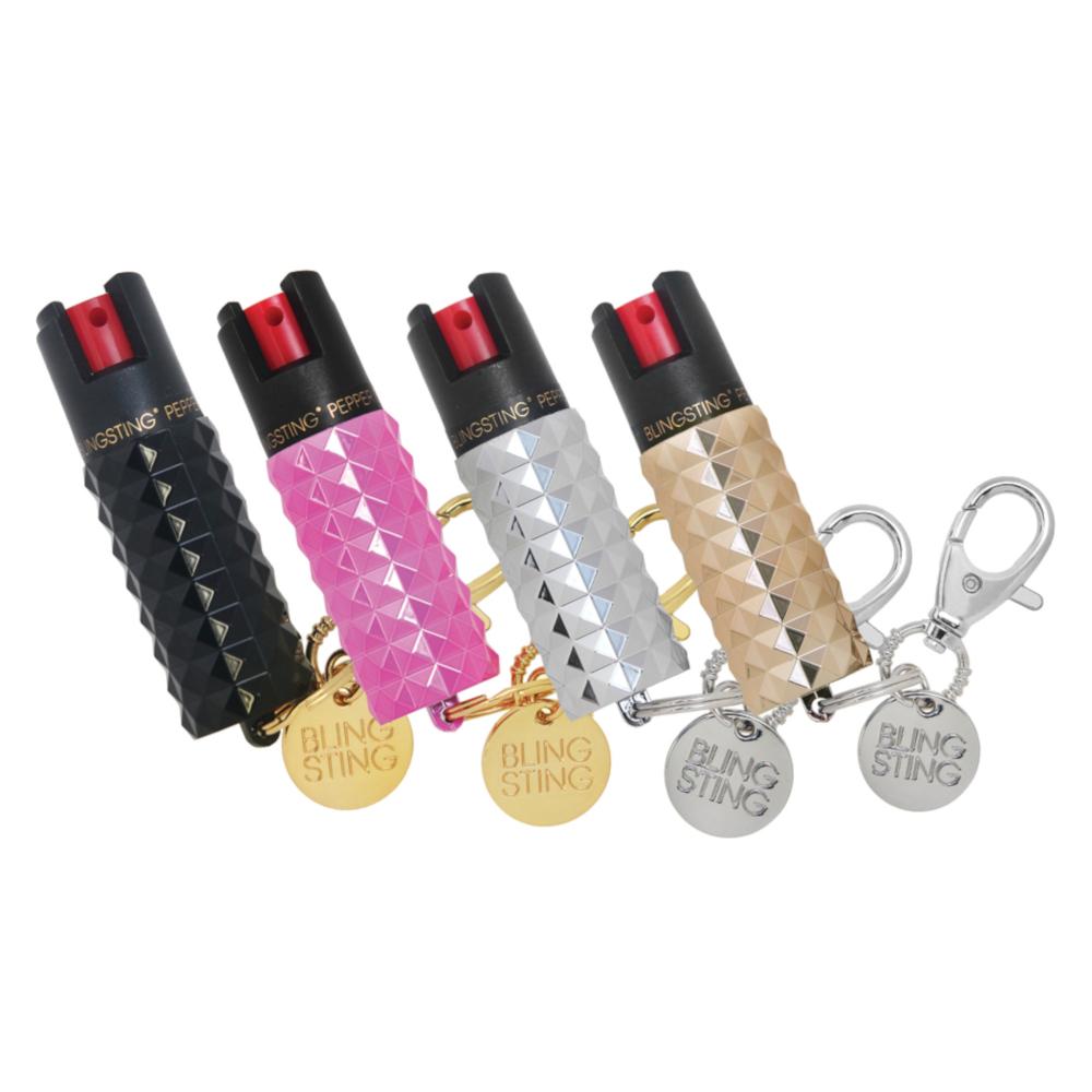Pepper Spray - Bling Sting: 1/2 oz, Studded Clip-On for Cane Pepper Spray - Tophatter Daily Deals