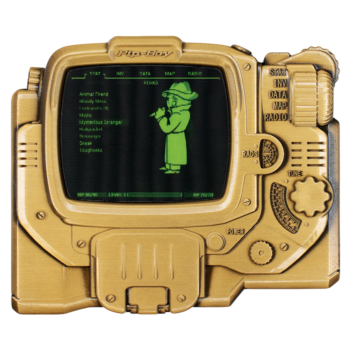 Fallout – Official Pip-Boy Mysterious Stranger Lenticular Ingot Replica Coin - Tophatter Daily Deals