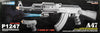 UKARMS Tactical AK47 RIS Spring Powered Airsoft Gun w/ Spring Pistol Airsoft-SpringRifle - Tophatter Daily Deals