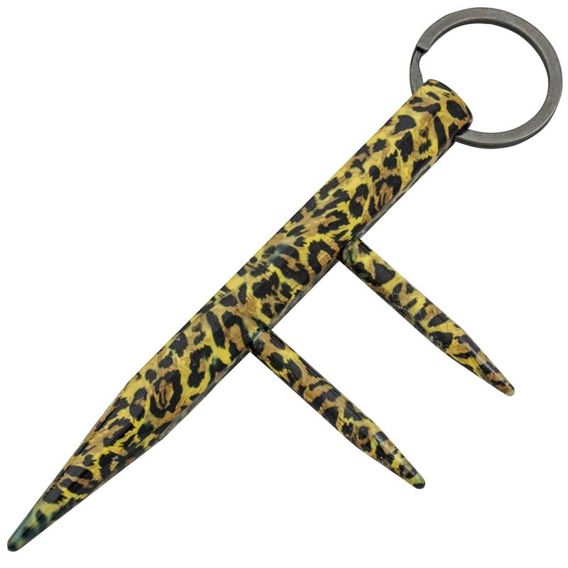 Self Defense Key Chain Two Prong Kubotan - Tophatter's Inc. Daily Deals Online Brown Leopard kubotan - Tophatter Daily Deals