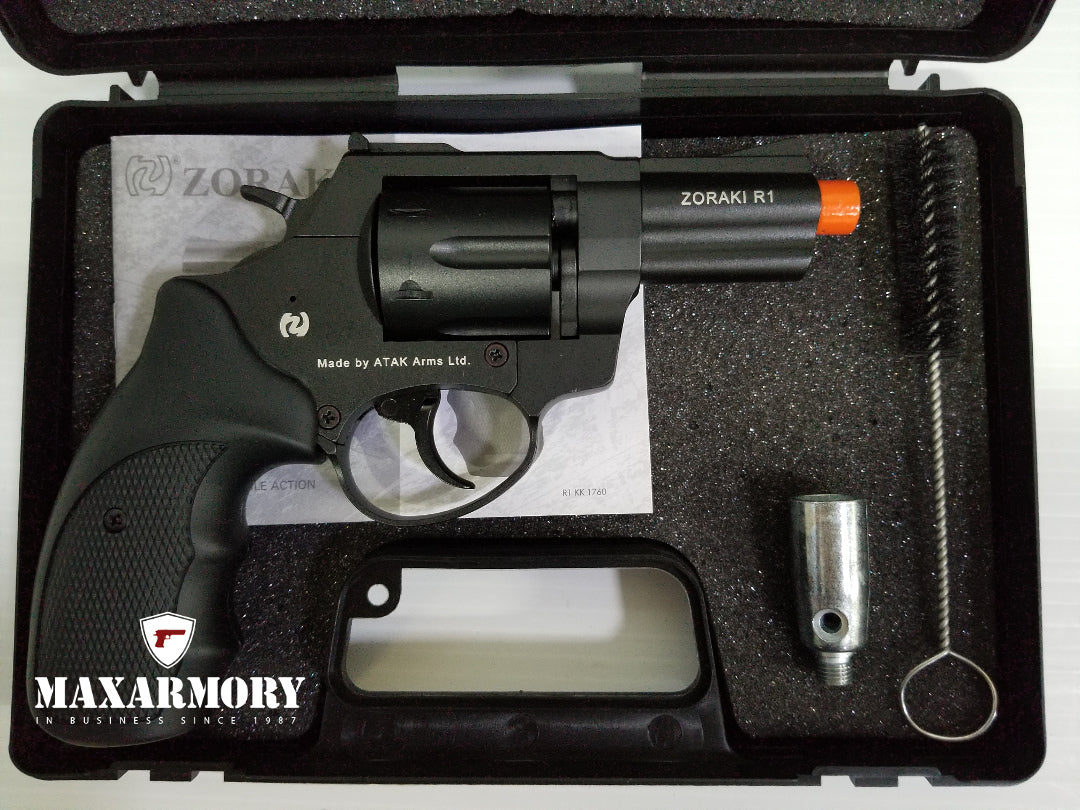 Zoraki R1 Black 2.5" Front Firing - 9mm Blank Gun Revolver (Sale! 15% OFF - No Code Needed) - Tophatter's Weapons'N'Deals Blank Firing Replica Guns - Tophatter Daily Deals