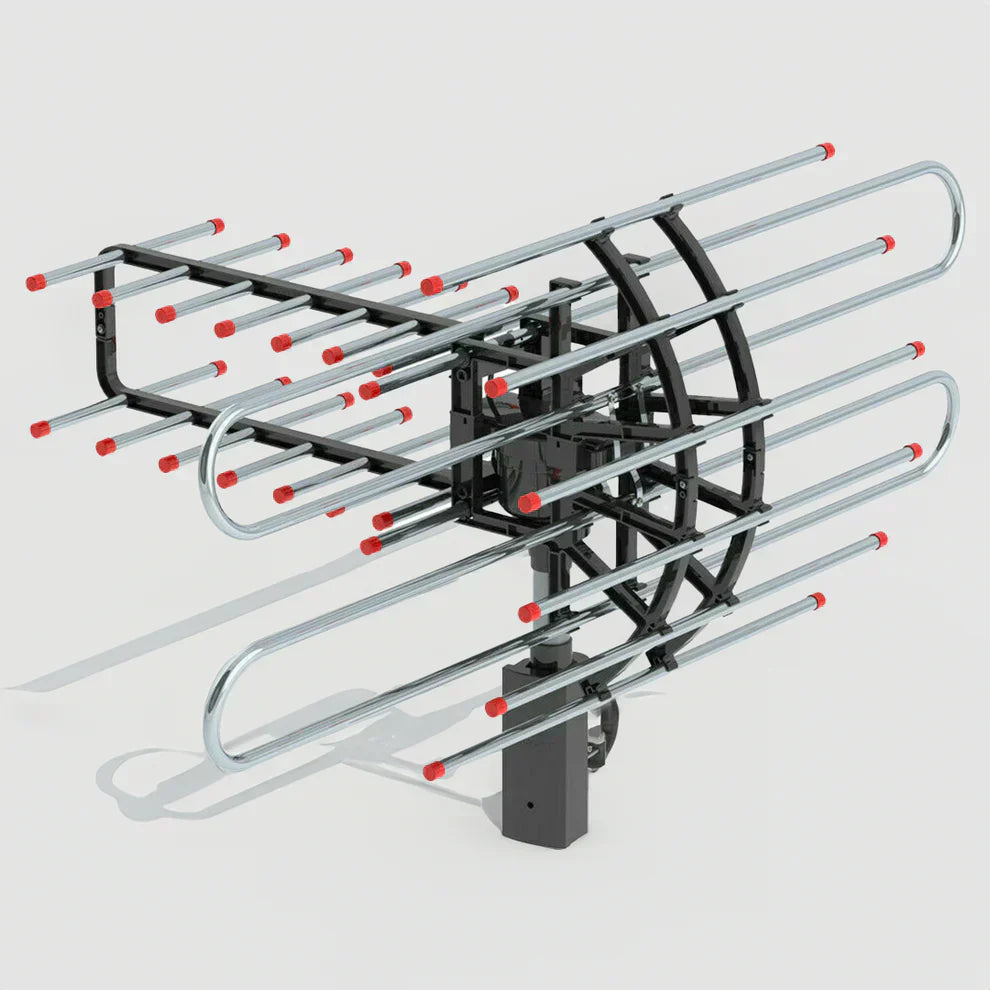 Long Range 500 Mile TV Antenna Motorized Rotating High Gain - Tophatter Daily Deals