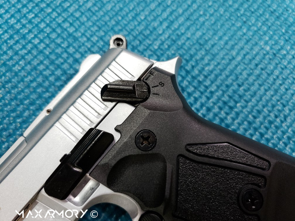 Zoraki 914 Nickel - Full Auto Front Firing 9mm Blank Gun - Tophatter's Weapons'N'Deals Blank Firing Replica Guns - Tophatter Daily Deals