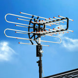 Long Range 500 Mile TV Antenna Motorized Rotating High Gain - Tophatter Daily Deals