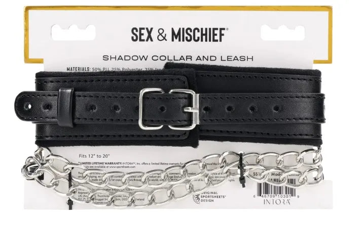Shadow Collar and Leash – Faux Leather Collar and Leash Set > Bondage Gear > Collars & Leashes - Tophatter Daily Deals