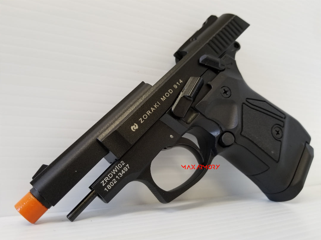 Zoraki 914 Black - Full Auto Front Firing 9mm Blank Gun (Sale! 15% OFF - No Code Needed) - Tophatter's Weapons'N'Deals Blank Firing Replica Guns - Tophatter Daily Deals