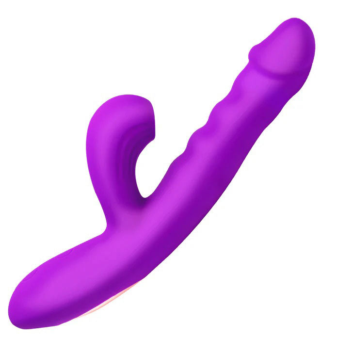 Thrusting & Sucking Rabbit Vibrator - Purple > Vibrators > Ladies > Rabbit Multi - Tophatter Daily Deals