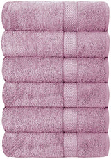 6-Piece Hotel & Spa 100% Cotton Bath Towel Set Pink Bath - Tophatter Daily Deals