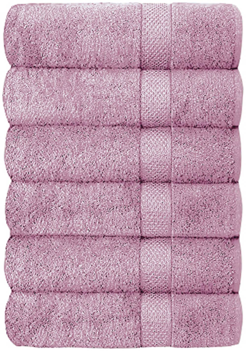 6-Piece Hotel & Spa 100% Cotton Bath Towel Set Pink Bath - Tophatter Daily Deals