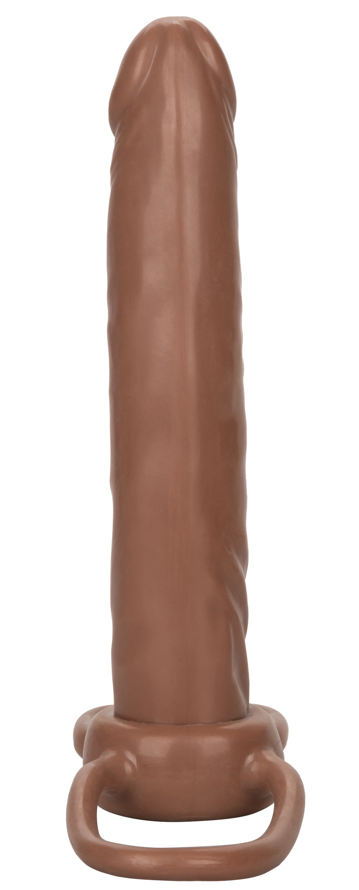 Accommodator Dual Penetrator Brown Anal Dildo with Dual Ring Design > Sex Toys For Men > Penis Sleeves - Tophatter Daily Deals
