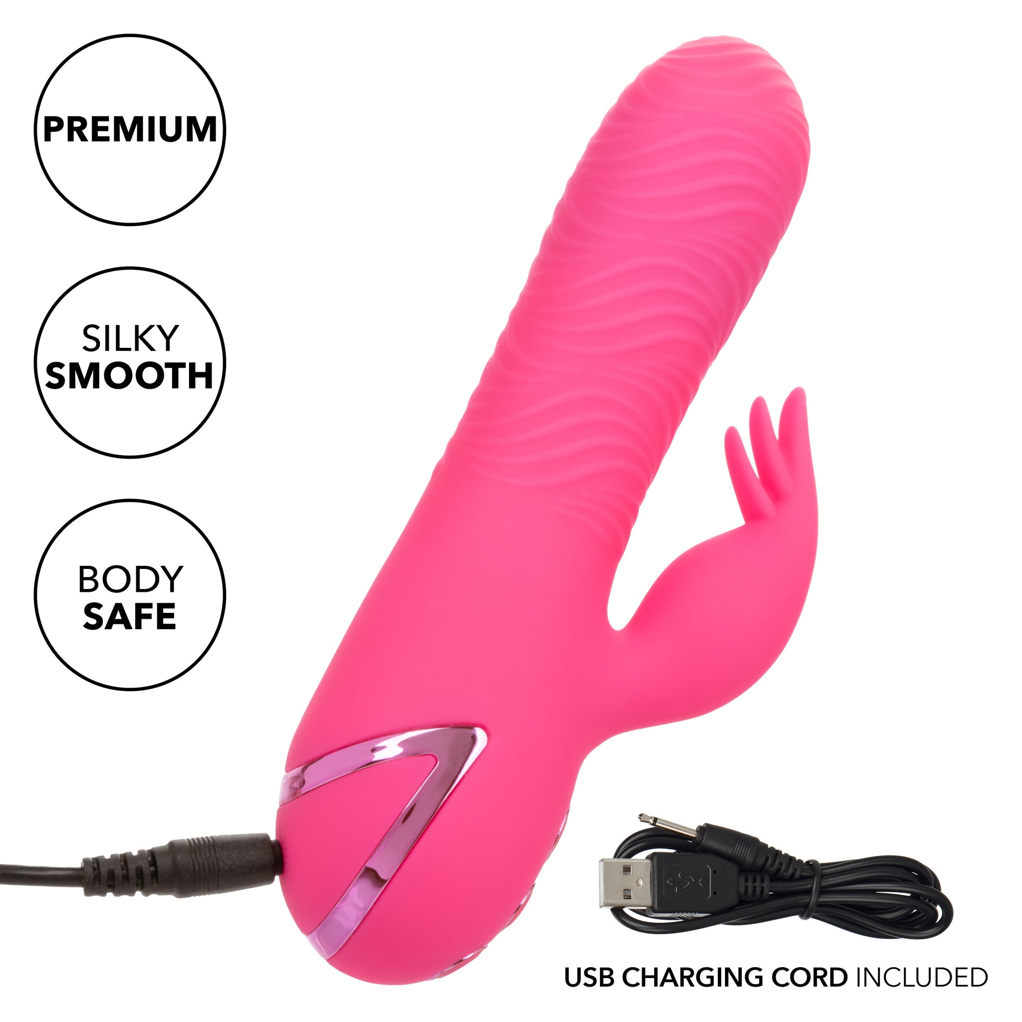 California Dreaming Sacramento Sweetie Pink Dual Stimulator with Rotating Beads and 10 Vibration Modes > Vibrators > Ladies > Rabbit - Tophatter Daily Deals