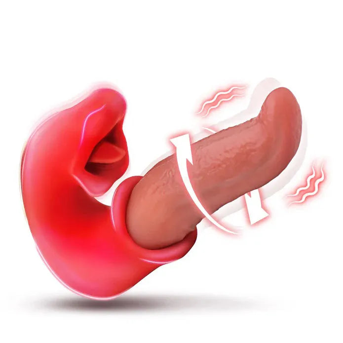 Lusty Licker Kissing and Licking Tongue Vibrator (Red) – Clitoral Vibrator > Vibrators > Unconventional - Tophatter Daily Deals