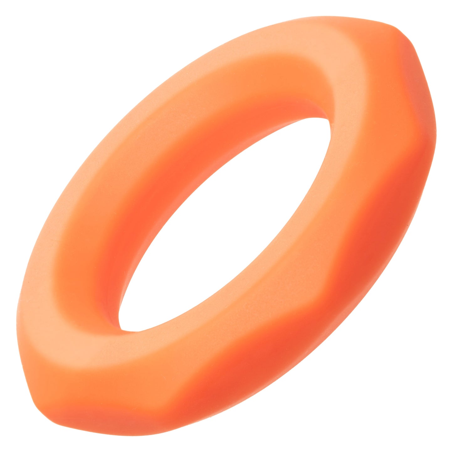 Alpha Liquid Silicone Sexagon Ring Orange Stretchy Comfortable Enhancer > Cock Ring > Single - Tophatter Daily Deals