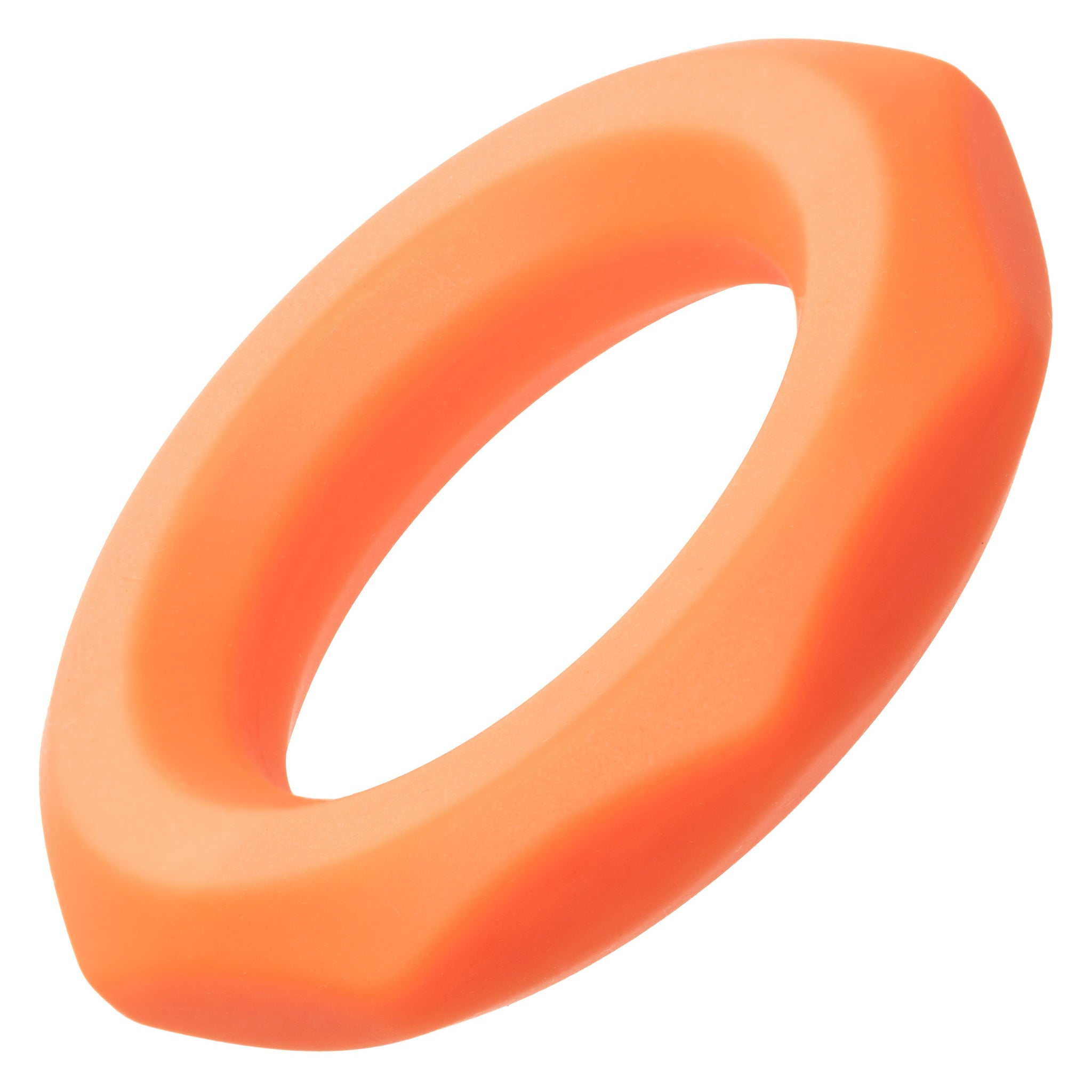Alpha Liquid Silicone Sexagon Ring Orange Stretchy Comfortable Enhancer > Cock Ring > Single - Tophatter Daily Deals