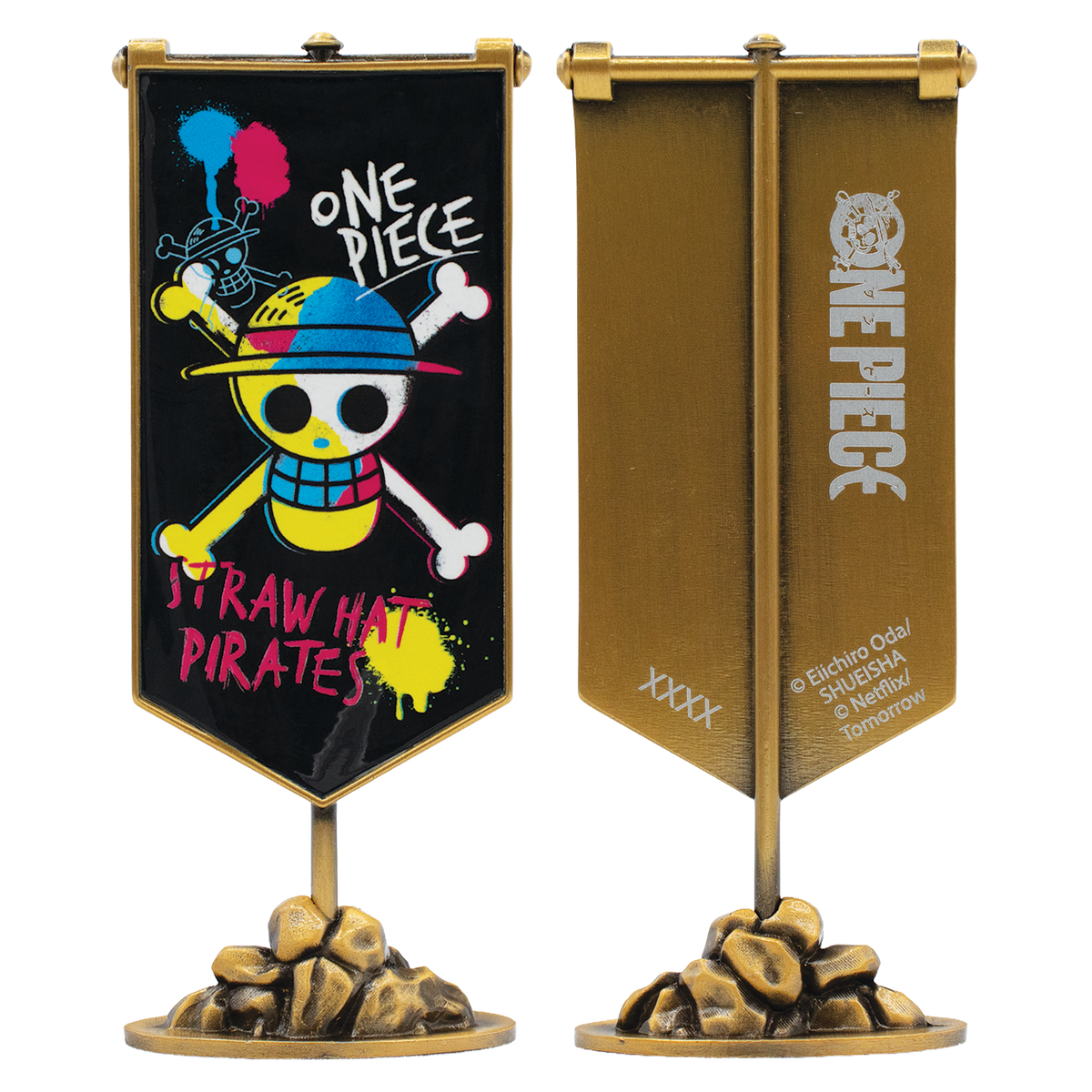 One Piece – Official Straw Hat Pirates Metal Banner Decorative Sign - Tophatter Daily Deals