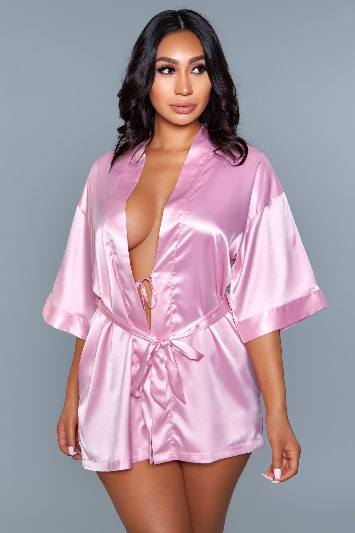 Getting Ready Robe Rose Pink Robes - Tophatter Daily Deals